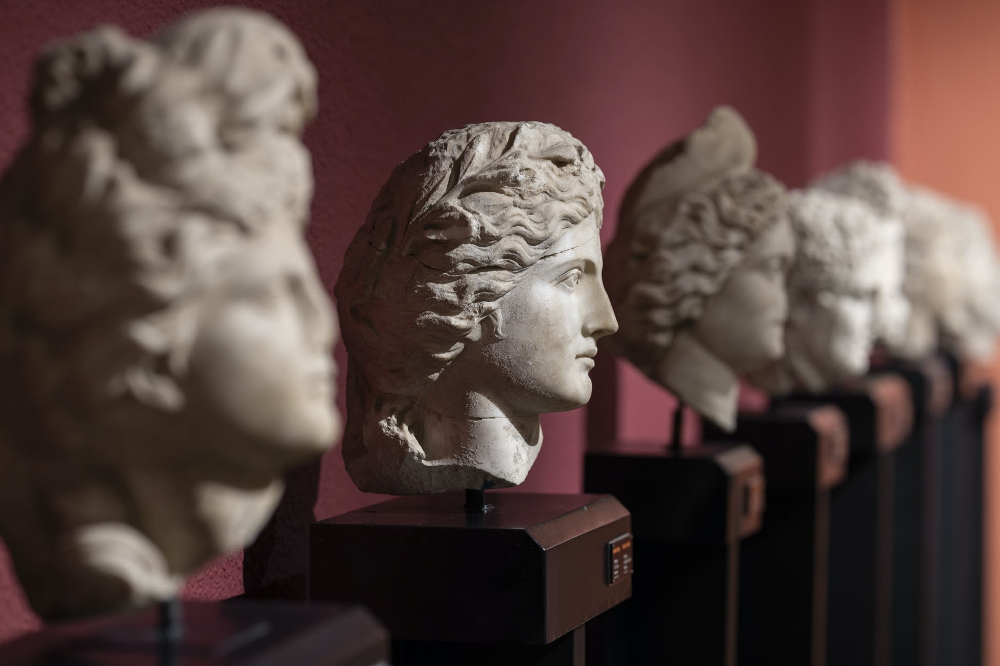 Ancient bust sculptures